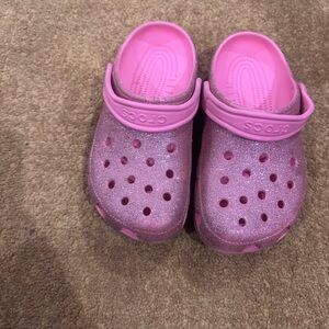 Crocs Kids Classic Glitter Clog - Pink